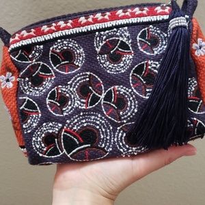 Beaded and Embroidered Small Pouch